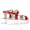Damensandalen 5034 Lack Rot