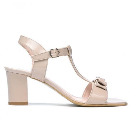 Damen-Sandalen 1257 Lack Elfenbein