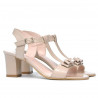 Damen-Sandalen 1257 Lack Elfenbein