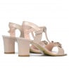 Damen-Sandalen 1257 Lack Elfenbein