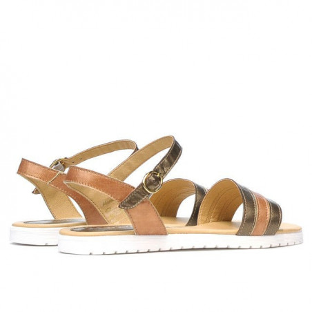 Damen Sandalen 5037 in kupfer kombiniert