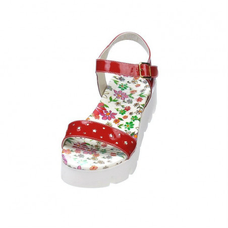 Damensandalen 5034 Lack Rot