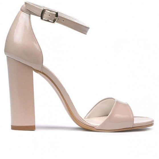 Damensandalen 1259 beige Lack Perlmutt Damensandalen 1259 beige Lack Perlmutt