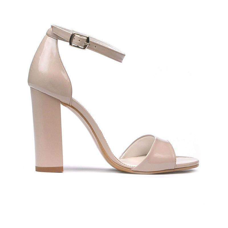 Damensandalen 1259 beige Lack Perlmutt