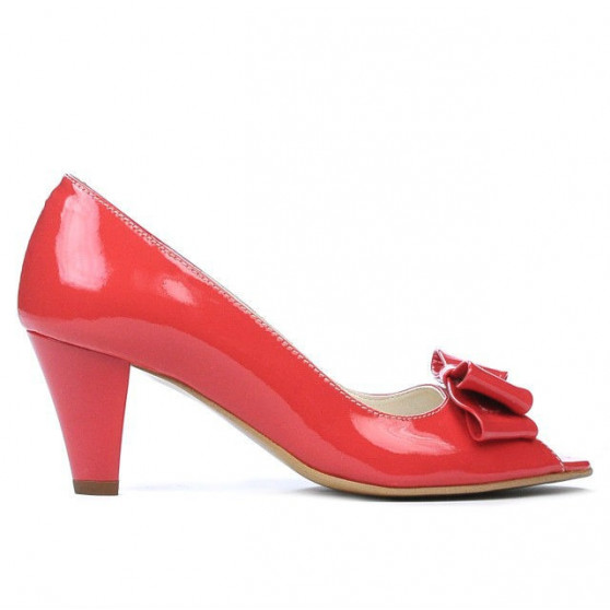 Damen-Sandalen 1255 Lackrot-Koralle Damen-Sandalen 1255 Lackrot-Koralle