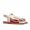 Kleinkind-Sandalen 58c Lack Bordeaux+Perlmutt Beige