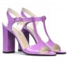 Damen Sandalen 1258 hell lila Lack