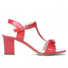 Damen Sandalen 1257 Lack Rot Koralle