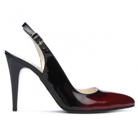 Damen Sandalen 1249 Lack Bordeaux+Schwarz Damen Sandalen 1249 Lack Bordeaux+Schwarz