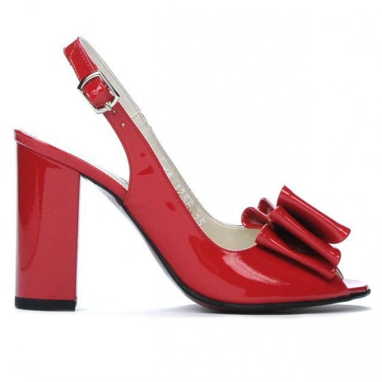 Damensandalen 1256 roter Lack