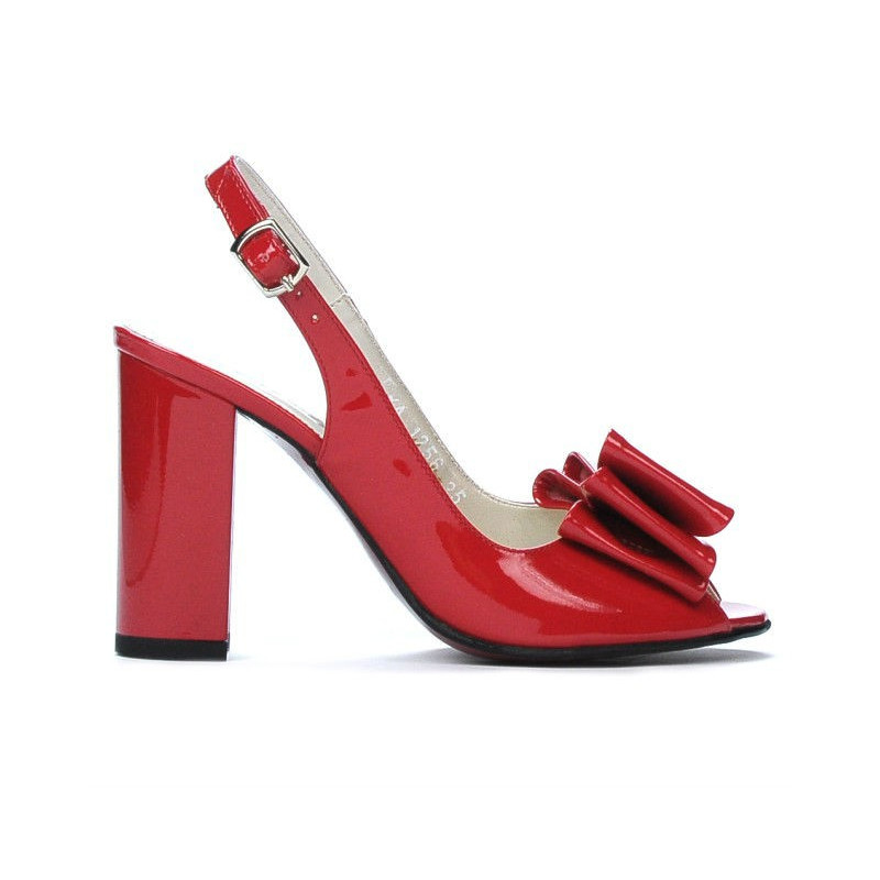 Damensandalen 1256 roter Lack