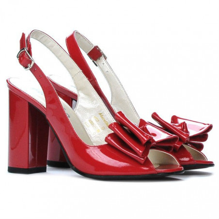 Damensandalen 1256 roter Lack
