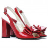 Damensandalen 1256 roter Lack