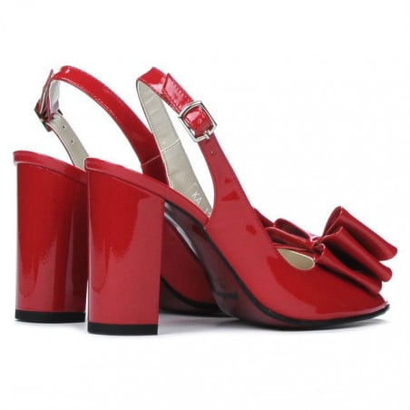 Damensandalen 1256 roter Lack