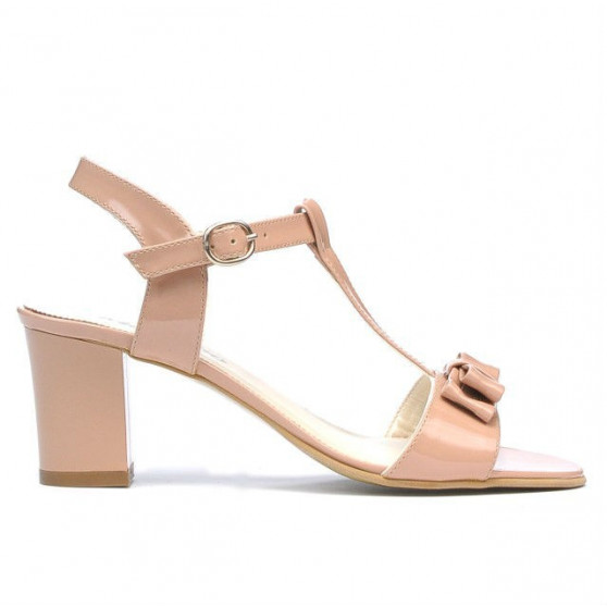Damen Sandalen 1257 Lack Nude Damen Sandalen 1257 Lack Nude