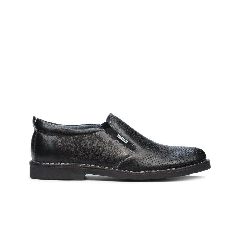 Herren Freizeitschuhe 7200p schwarz perforiert