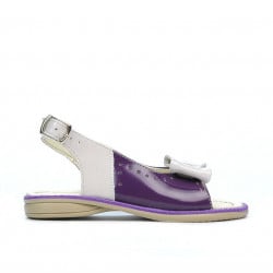 Kleinkinder-Sandalen 58c Lack lila+beige