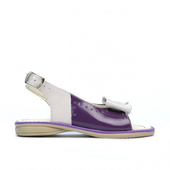 Kleinkinder-Sandalen 58c Lack lila+beige