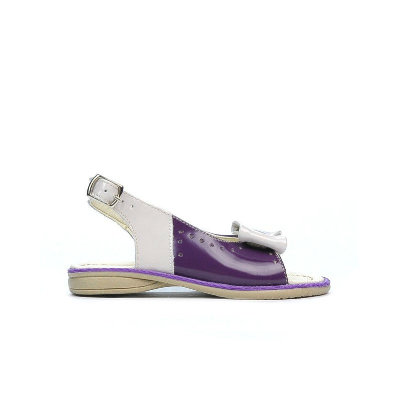 Kleinkinder-Sandalen 58c Lack lila+beige