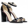 Damensandalen 1259 Lack Bordeaux+Schwarz
