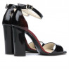 Damensandalen 1259 Lack Bordeaux+Schwarz