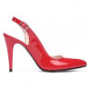 Damen Sandalen 1249 rotes Lackleder