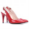 Damen Sandalen 1249 rotes Lackleder