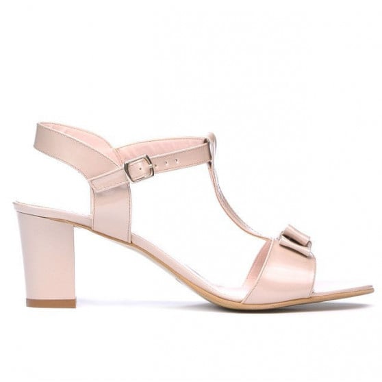 Damen Sandalen 1257 Lack Beige Perlmutt Damen Sandalen 1257 Lack Beige Perlmutt