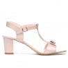 Damen Sandalen 1257 Lack Beige Perlmutt