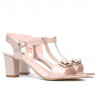 Damen Sandalen 1257 Lack Beige Perlmutt