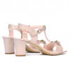 Damen Sandalen 1257 Lack Beige Perlmutt