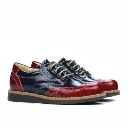 Kinder Schuhe 154 Lack Bordeaux kombiniert