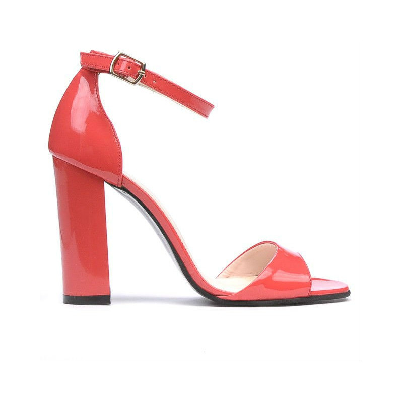 Damensandalen 1259 Lack Rot Koralle