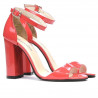 Damensandalen 1259 Lack Rot Koralle