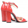 Damensandalen 1259 Lack Rot Koralle