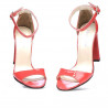 Damensandalen 1259 Lack Rot Koralle