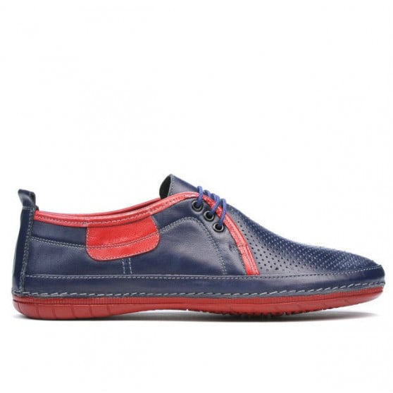 Herren Mokassins 865 indigo+rot Herren Mokassins 865 indigo+rot