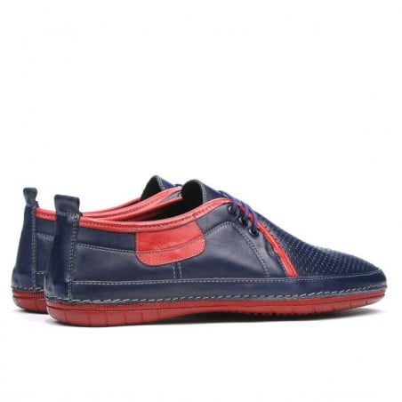 Herren Mokassins 865 indigo+rot