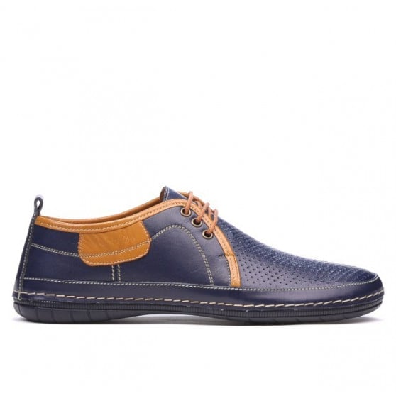Herren-Mokassins 865 Indigo+Braun Herren-Mokassins 865 Indigo+Braun