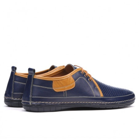 Herren-Mokassins 865 Indigo+Braun