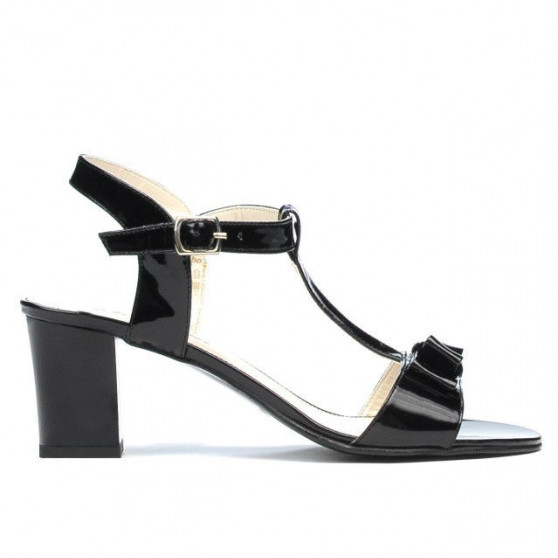 Damensandalen 1257 Lack Schwarz Damensandalen 1257 Lack Schwarz