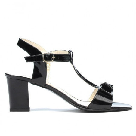 Damensandalen 1257 Lack Schwarz