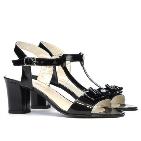 Damensandalen 1257 Lack Schwarz