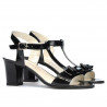 Damensandalen 1257 Lack Schwarz