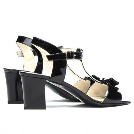 Damensandalen 1257 Lack Schwarz