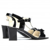 Damensandalen 1257 Lack Schwarz
