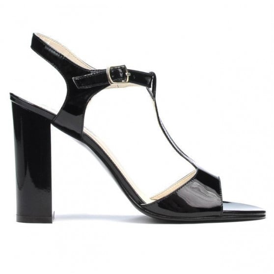 Damensandalen 1258 schwarzer Lack Damensandalen 1258 schwarzer Lack