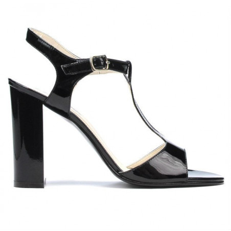 Damensandalen 1258 schwarzer Lack