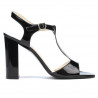 Damensandalen 1258 schwarzer Lack