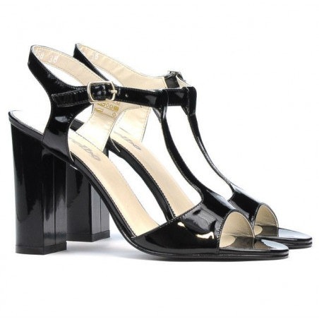 Damensandalen 1258 schwarzer Lack